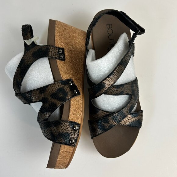 NWOT Boutique by Corkys Sandals 10 Metallic Shore Wedge Strappy - Picture 8 of 13